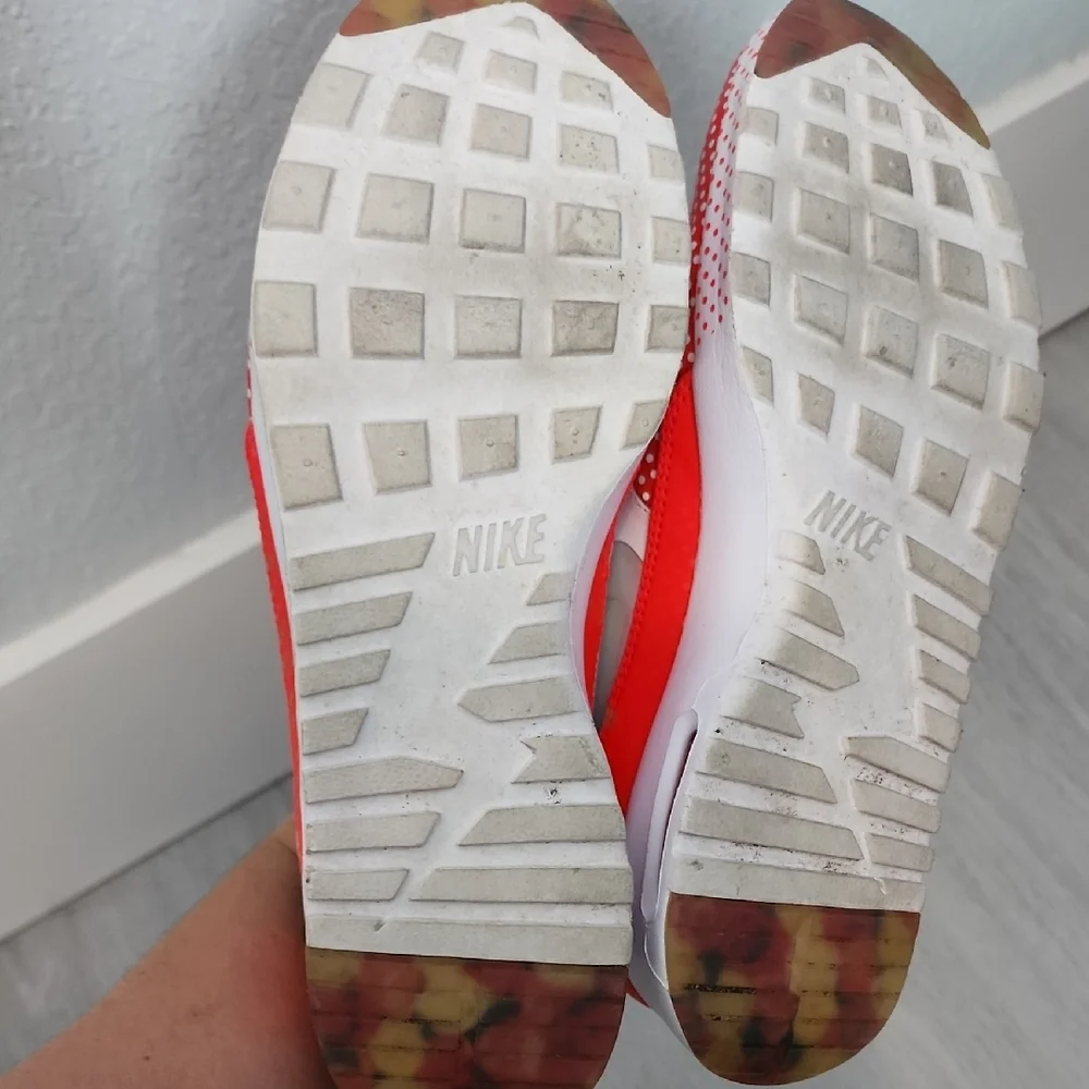 Nike Women's Red and Black Polka Dot Sneakers - Picture 3 of 6